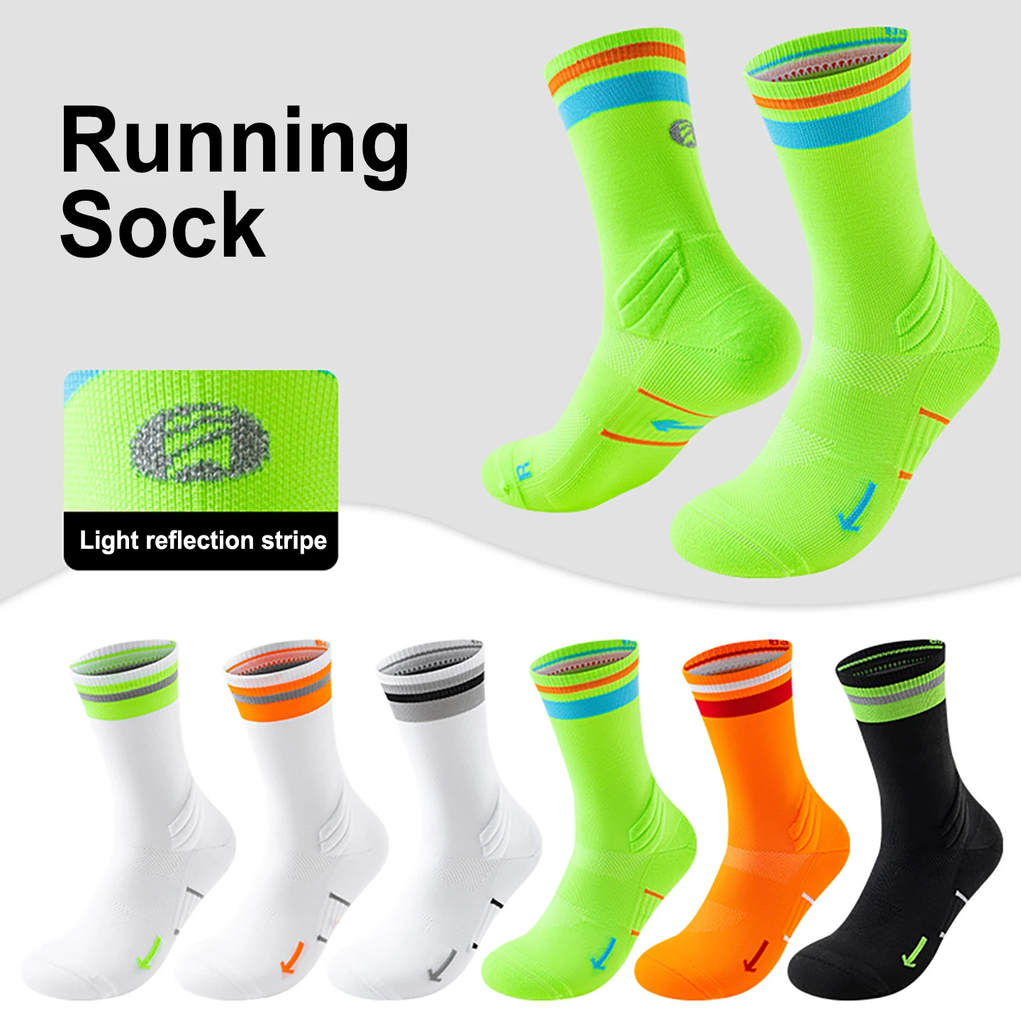 Running Compression Socks Spring Autumn Man Woman Marathon Cycling Sports Crew Sock