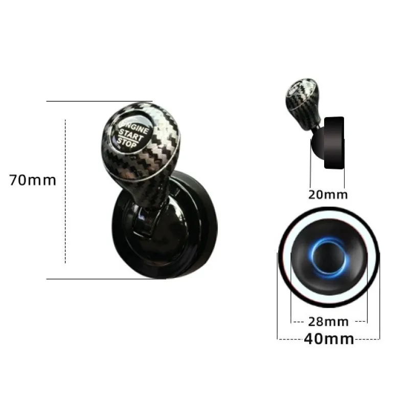Car Start Button Cover Rocker Automotive Interior Accessory Retro Joystick Decoration Universal New Car Gift thumbnail 5