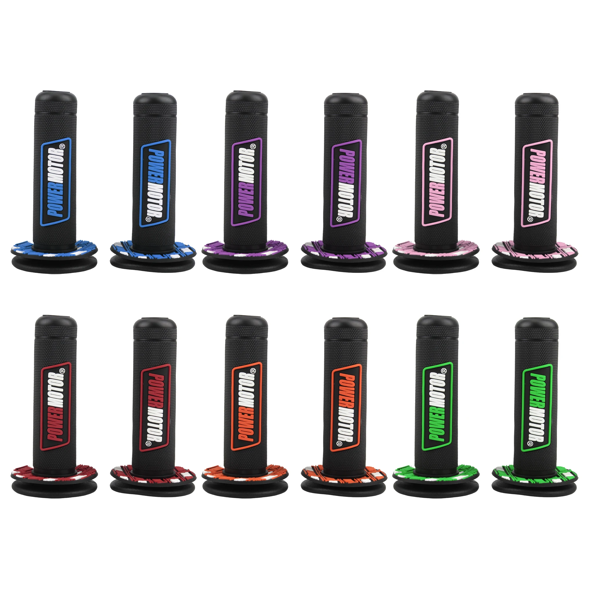 22 24mm Motorcycle PowerMotor Grips Anti-slip Gel Handle Wear-resistant Shock-absorbing Handlebar Accessories Motocross Pit Bike thumbnail 2