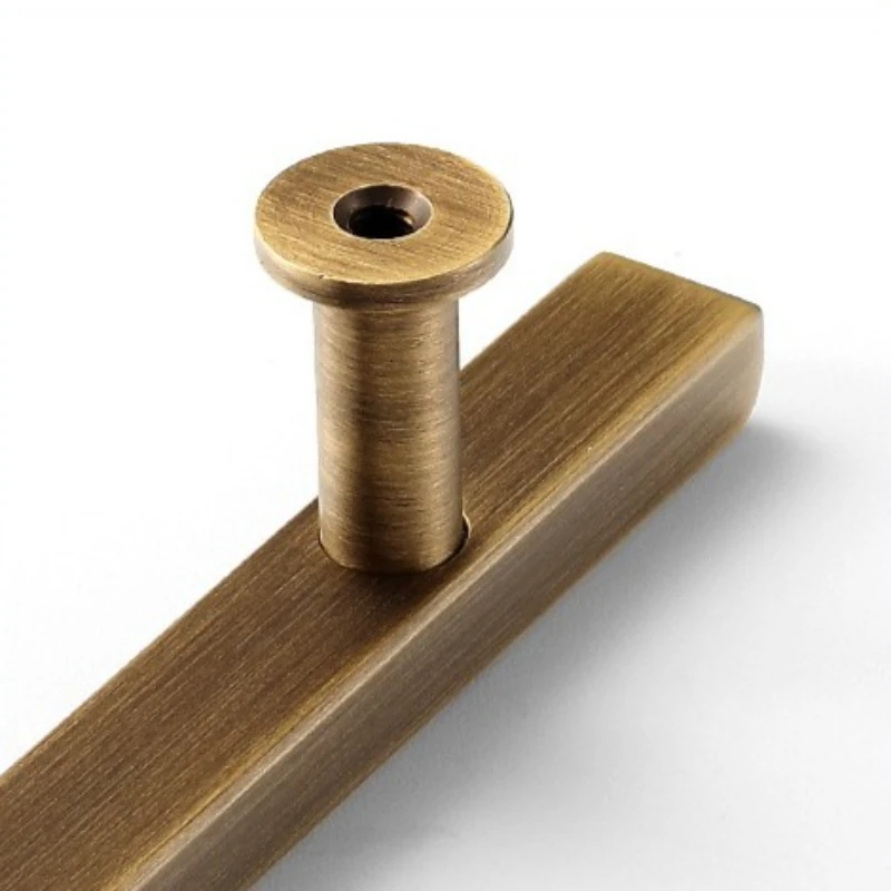 Rectangle Vintage Brass Handles for Furniture Bronze Handles for Wardrobe and Drawer Luxury Kitchen Drawer Cabinet Pulls thumbnail 6