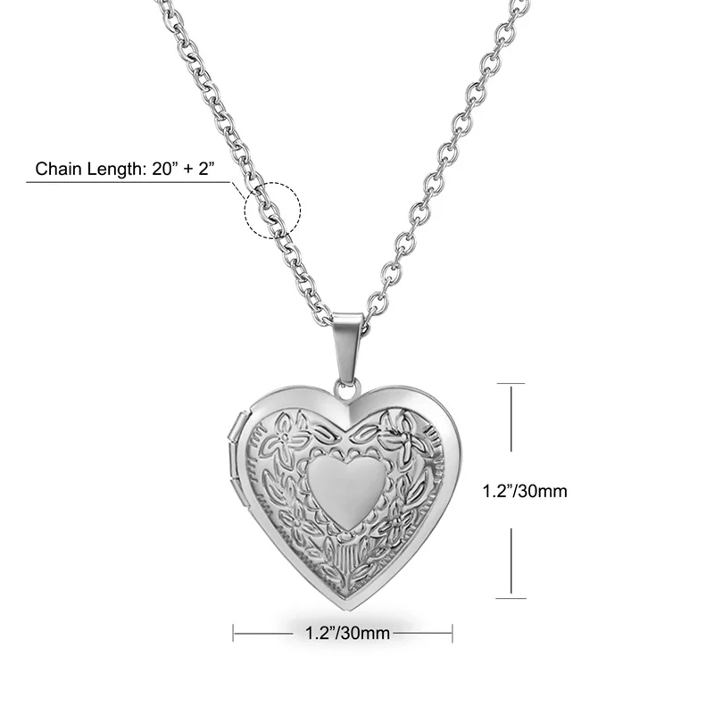 Personalized Locket Necklace for Women Custom Photo Heart Pendant Necklace Customized Picture Lockets Necklaces Birthday Gifts thumbnail 5