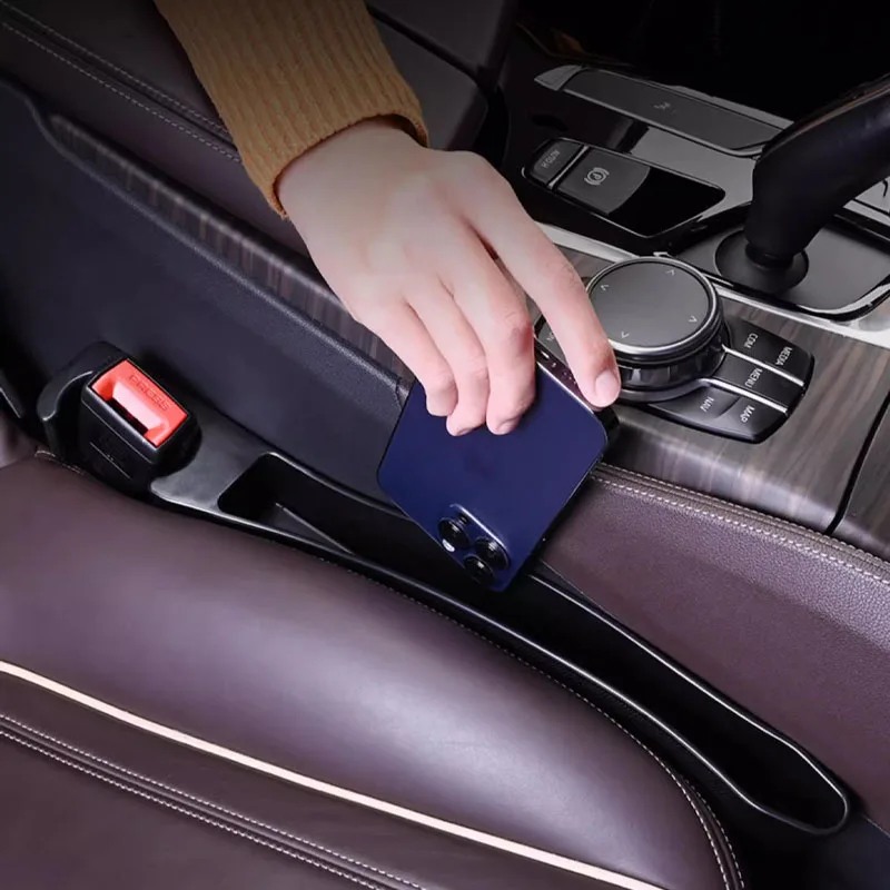 Car Seat Crevice Gaps Storage Box Seat Organizer Gap Slit Filler Holder For Wallet Phone Pocket Car Storage Box thumbnail 2