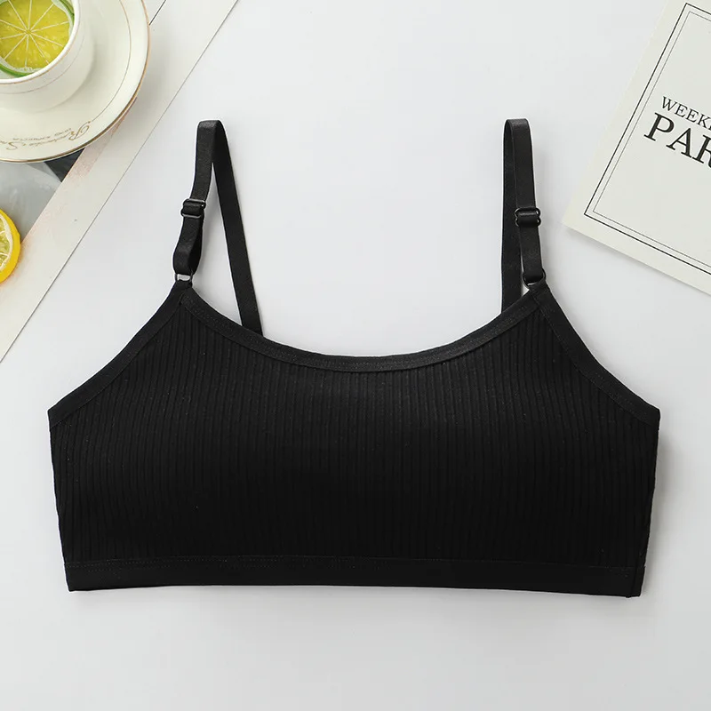 3pcs Cotton Children Innerwear Girls Bras Removable Sponge Cup Puberty Students Training Bras Breathable Teenage Girl Brassieres thumbnail 5