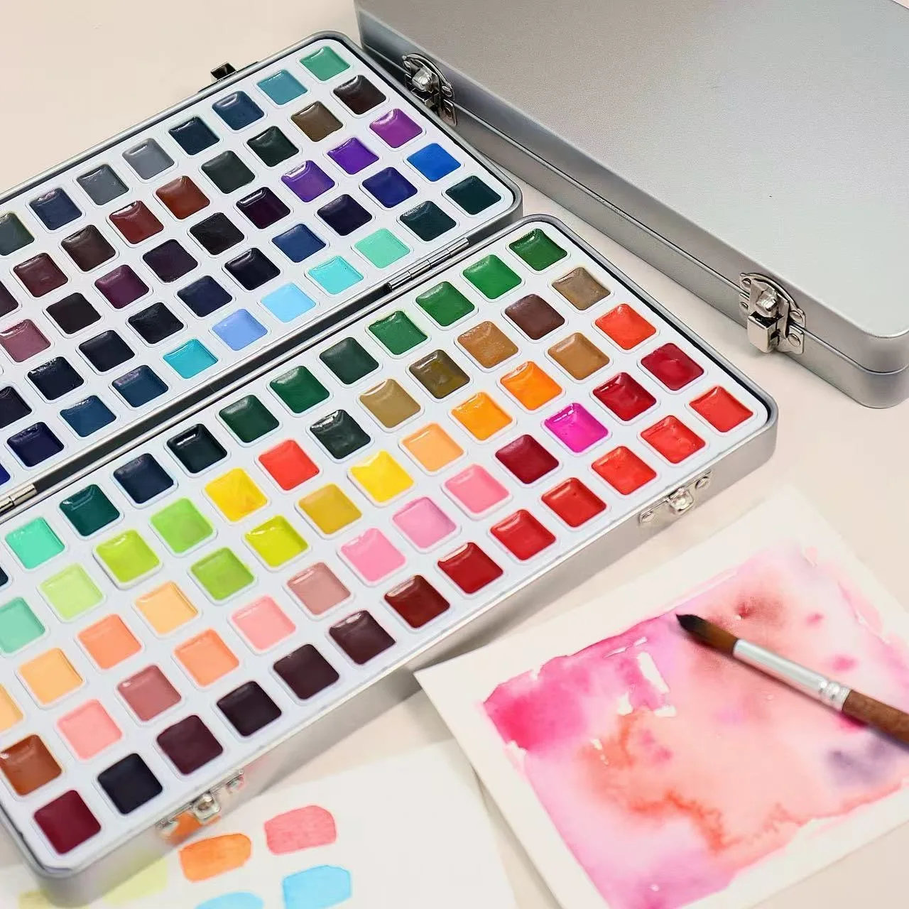 Artists' Watercolor Granulating Colors 24/36/48/60/98/130 Colors 1ml Transparent acuarela Professional pigments supplies thumbnail 5