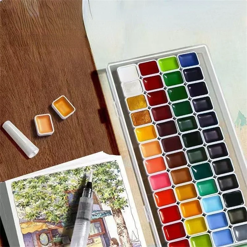 Artists' Watercolor Granulating Colors 24/36/48/60/98/130 Colors 1ml Transparent acuarela Professional pigments supplies thumbnail 2