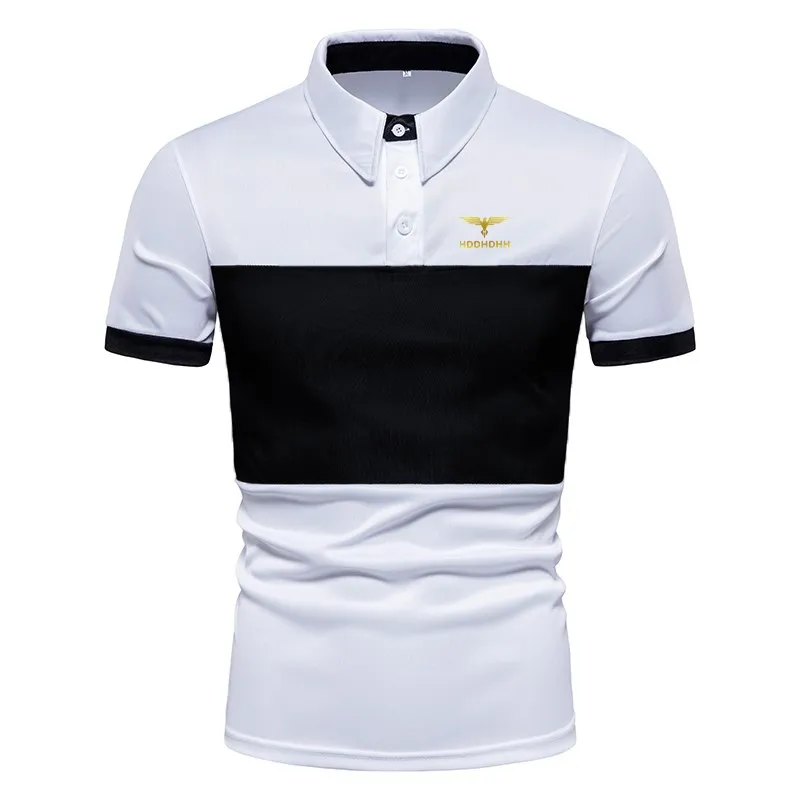 2025 New Men's Fashion Summer Stripe Printing Comfortable and Breathable Polo Shirt Outdoor Leisure Sportswear thumbnail 5
