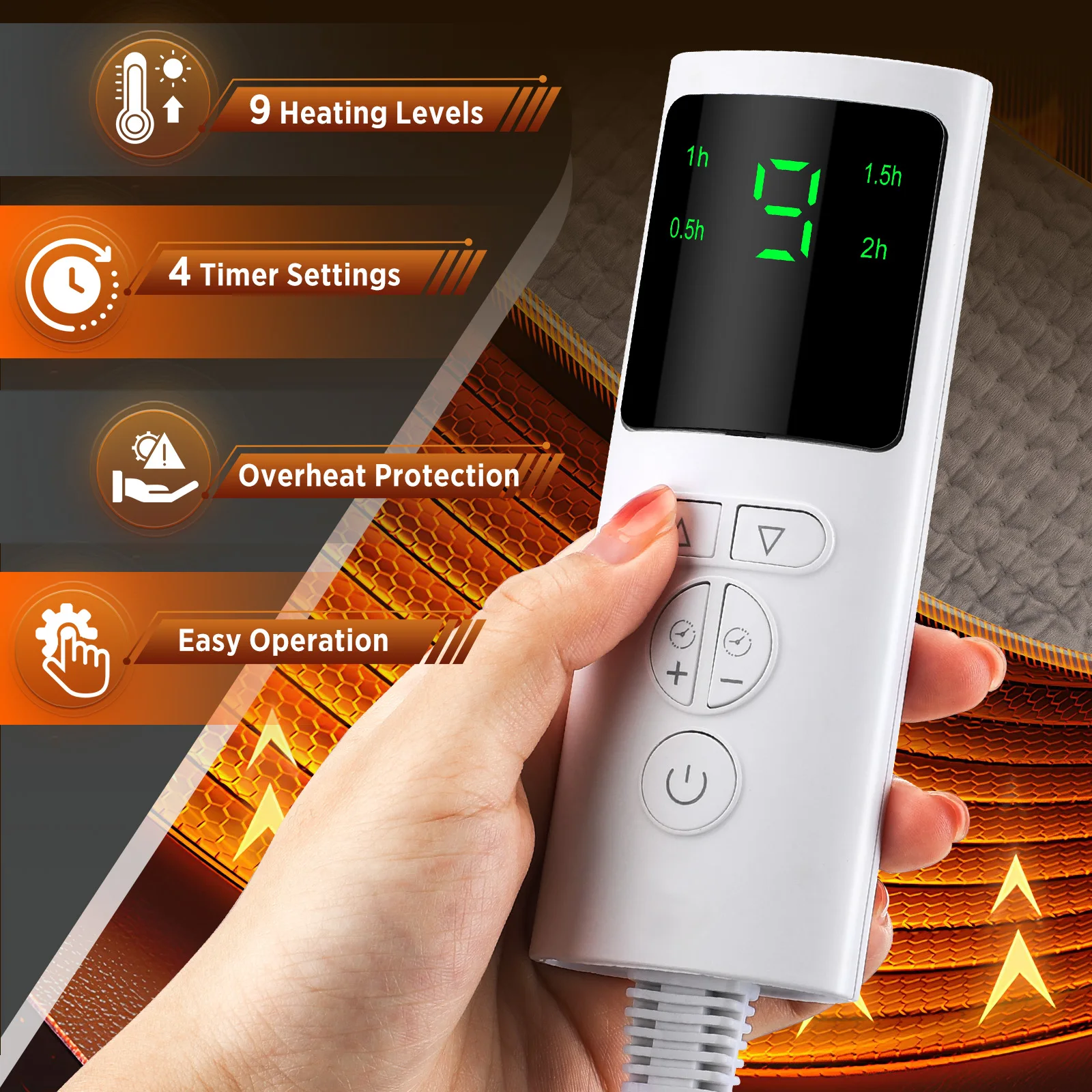 Portable Heating Support Belt Heated Waist Brace With Adjustable Temperature Warm Back Belt Abdomen Warmer Lumbar Support Pad thumbnail 3