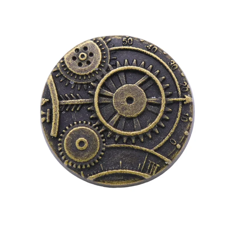 British Style Time Wheel Mechanical Gear Pattern Buttons Retro Men's Jacket Leather Shirt Sweater Versatile Suit Buttons thumbnail 5