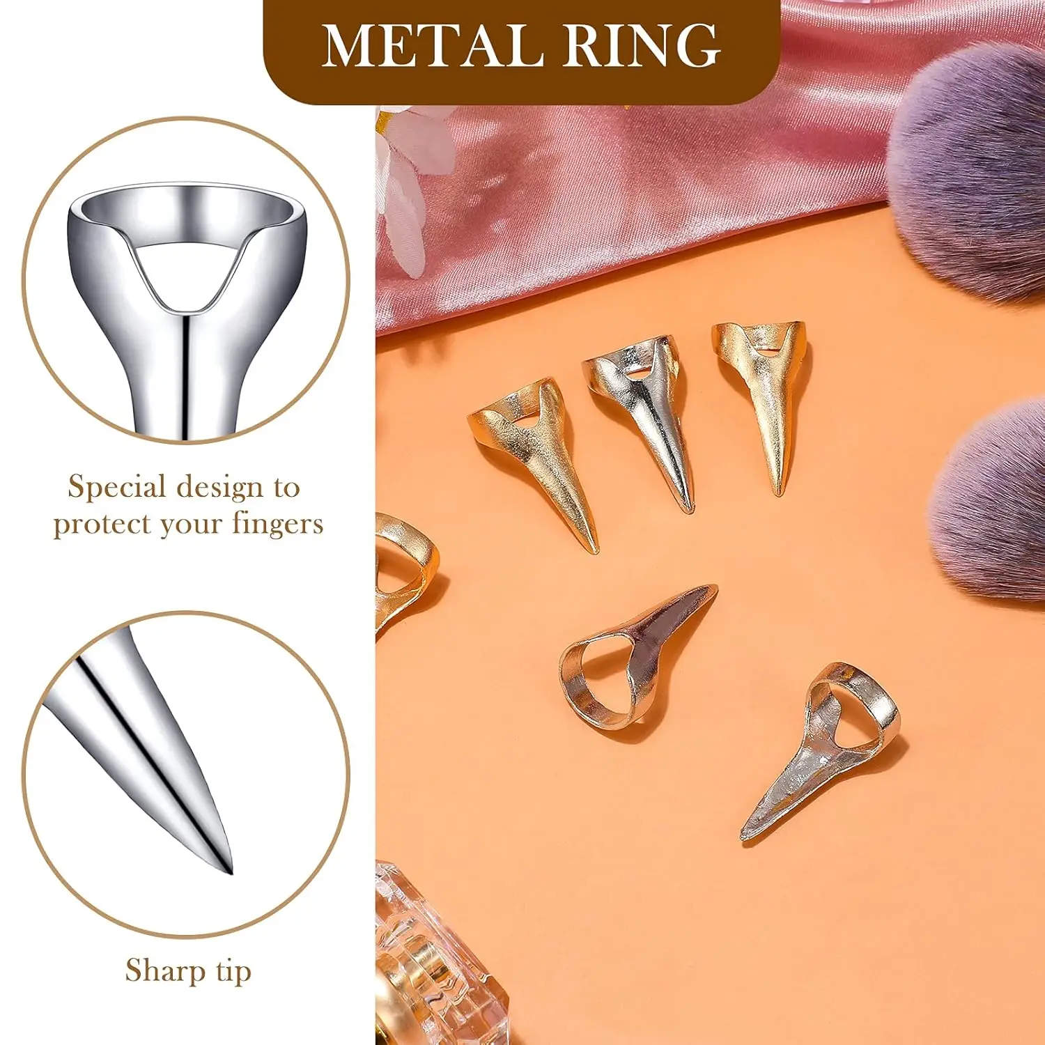  12 Pieces Metal Hair Sectioning Rings Retro Hair Extensions Tools for Women, Halloween Cosplay, Salon Use&Wig Tool thumbnail 4