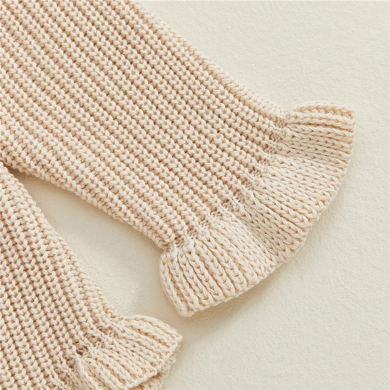 Baby Clothes Newborn Baby Rompers Cotton Knit Baby Girl Romper Long Sleeve Ruffle Trim Infant Baby Boys Jumpsuit Overalls thumbnail 5
