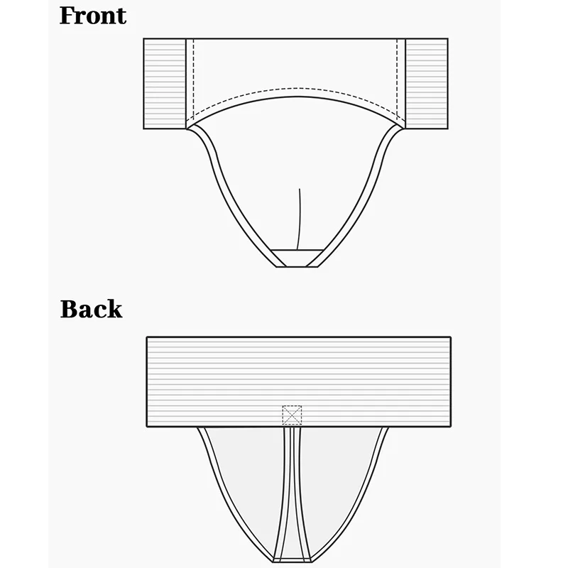 Men's Reinforced Front-Lined Thong Dance Belt for men Team Basic Ballet Gymnastics with Wide Elastic Waistband and Lining Briefs thumbnail 3