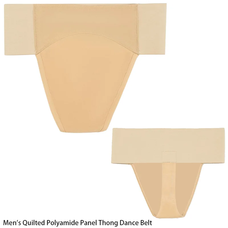 Men's Reinforced Front-Lined Thong Dance Belt for men Team Basic Ballet Gymnastics with Wide Elastic Waistband and Lining Briefs thumbnail 2