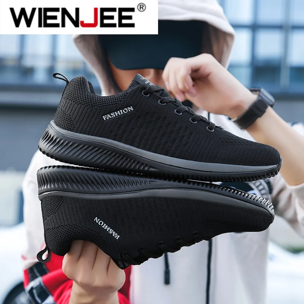 Men Running Walking Knit Shoe Casual Sneakers Breathable Sports Running Athletic Gym Lightweight Outdoor Women Shoes Size38-47 thumbnail 2