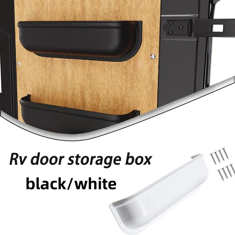 1/2PCS Camper Van Caravan White Storage Pocket Shelf Racking Universal Fit for RV Tools Barn Door with Fitting Screws UK thumbnail 3