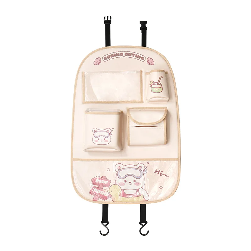 Car Back Seat Organizer Anti-kick Pad Rear Safety Seat Anti-wear Pad Car Anti-dirty Pad Universal Car Backrest Storage Bag thumbnail 5