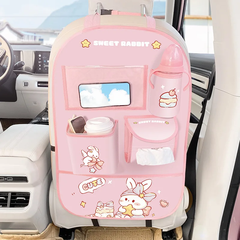 Car Back Seat Organizer Anti-kick Pad Rear Safety Seat Anti-wear Pad Car Anti-dirty Pad Universal Car Backrest Storage Bag thumbnail 3