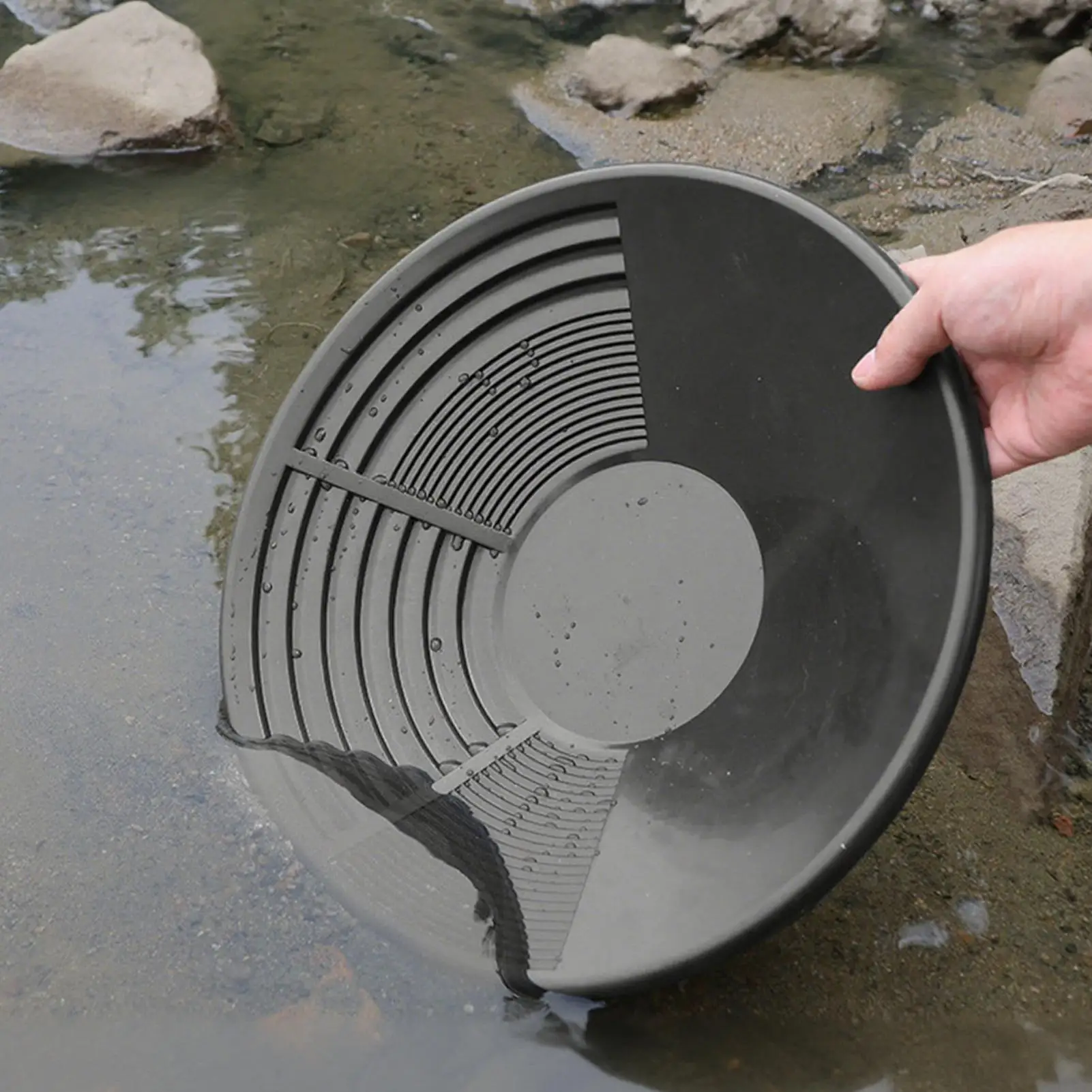 Hot Sale Plastic Gold Pan Basin Gold Mining Pan Ergonomic Gold Panning Tool Gold Pan Mining Tool Gold Panning Equipment thumbnail 5