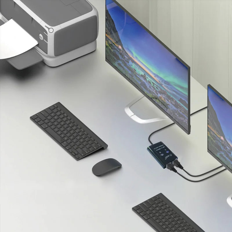 USB Printer Switch HUB 2 Port Printing Switcher Box 2 Input 1 Output Cable Splitter for Two Computers Share Printer USB Adapter thumbnail 6