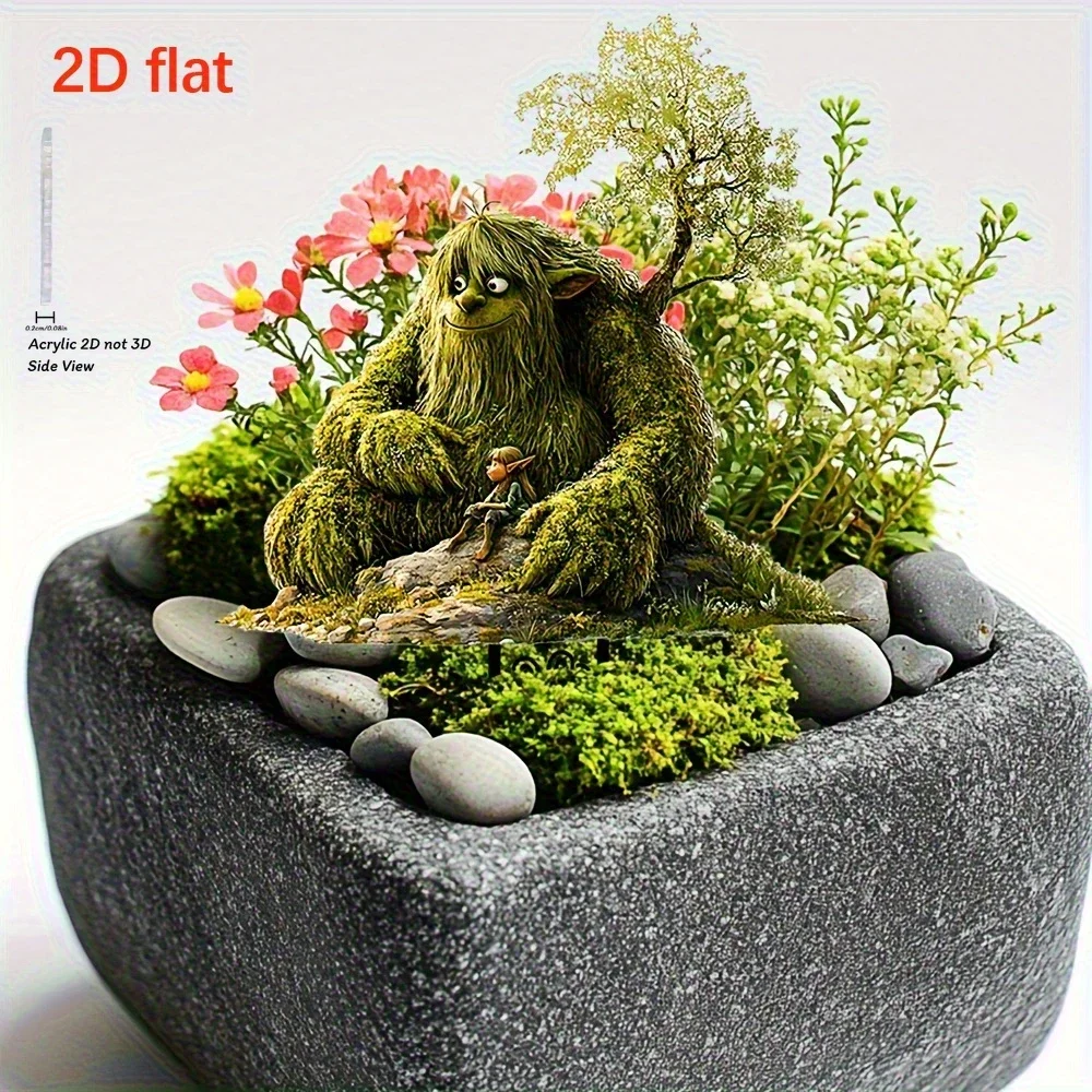 1PCS Fairy Tale Fairy and Forest Giant Garden Decoration Plaque - Suitable for courtyard decoration, flower bed decoration thumbnail 3