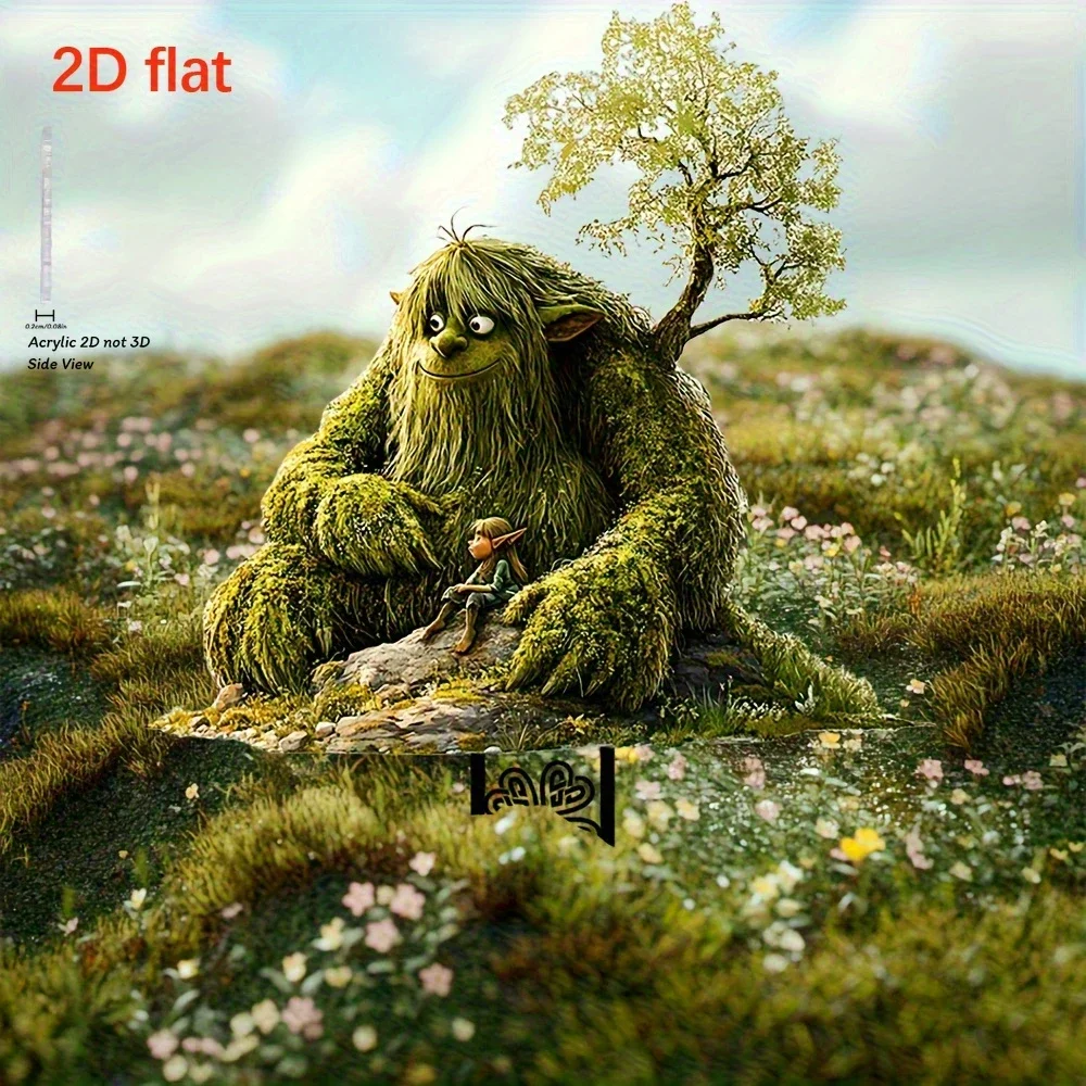 1PCS Fairy Tale Fairy and Forest Giant Garden Decoration Plaque - Suitable for courtyard decoration, flower bed decoration thumbnail 4