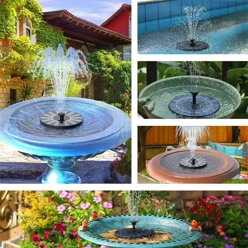 13cm, 16cm, 18cm Solar Fountain Pumps - Ideal for Outdoor Garden Pools, Bird Baths, Small Ponds. 8-Nozzle Floating Model thumbnail 5