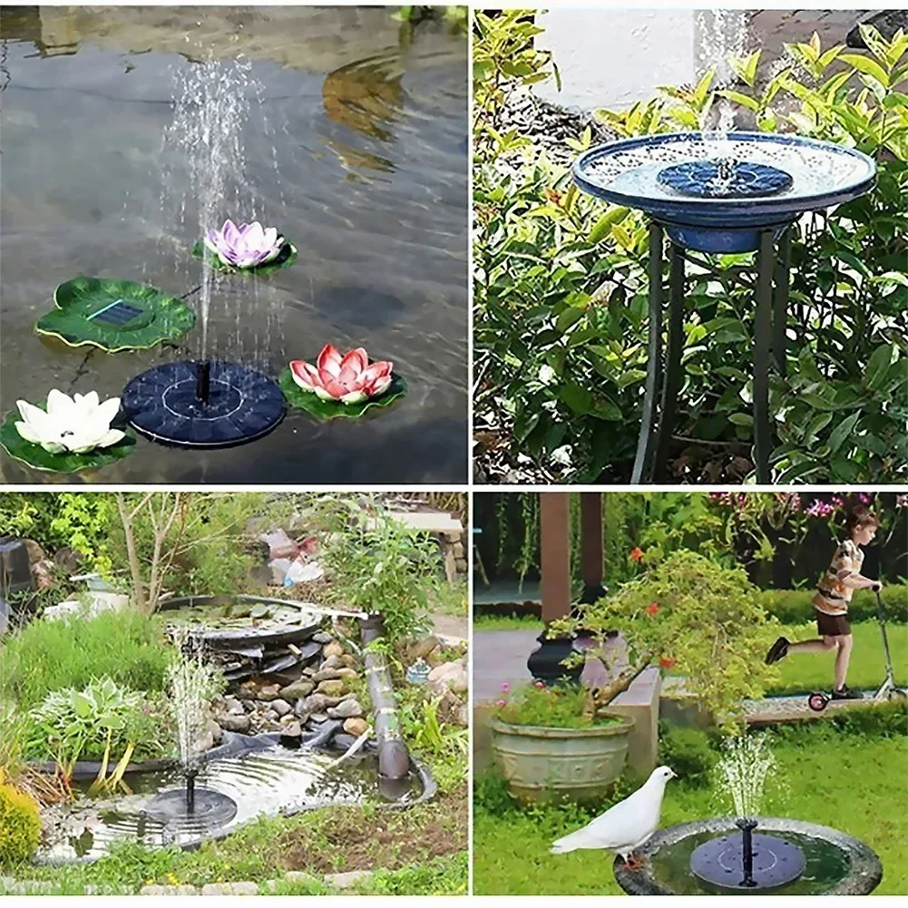 13cm, 16cm, 18cm Solar Fountain Pumps - Ideal for Outdoor Garden Pools, Bird Baths, Small Ponds. 8-Nozzle Floating Model thumbnail 4