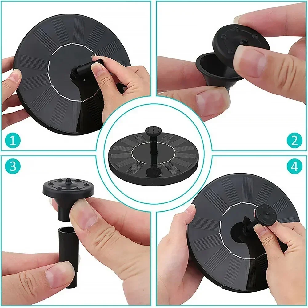 13cm, 16cm, 18cm Solar Fountain Pumps - Ideal for Outdoor Garden Pools, Bird Baths, Small Ponds. 8-Nozzle Floating Model thumbnail 3
