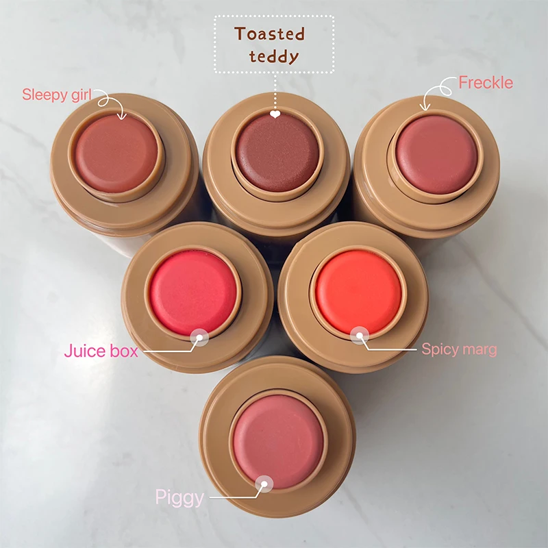 Makeup Cheek Blush Cream Blusher Stick Lip Gloss Phone Case For iPhone 16 17 Ribbon SALTY TAN Raspberry Espresso Lipstick INS thumbnail 2