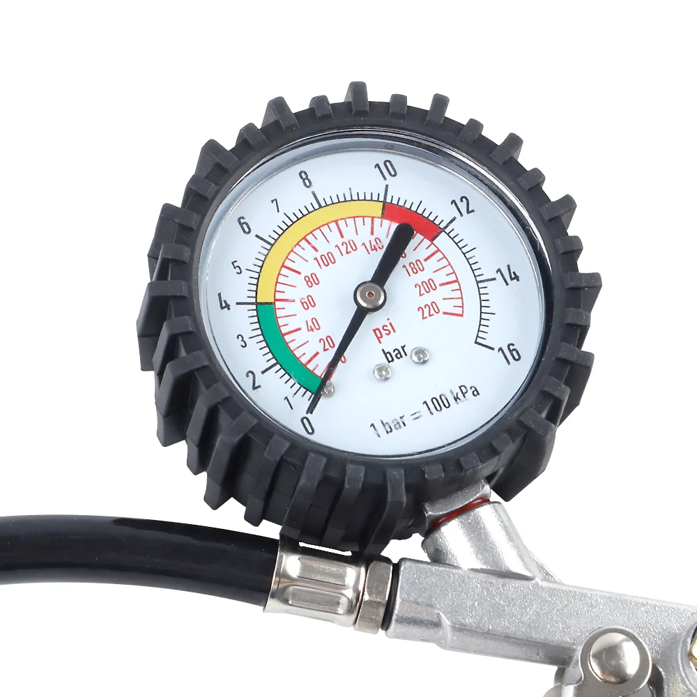 220PSI Car Tire Pressure Gun, Aluminum Alloy Gun Body, Tire Air Pressure Monitoring Gauge, Car Repair Tools, For Air Compressor thumbnail 4