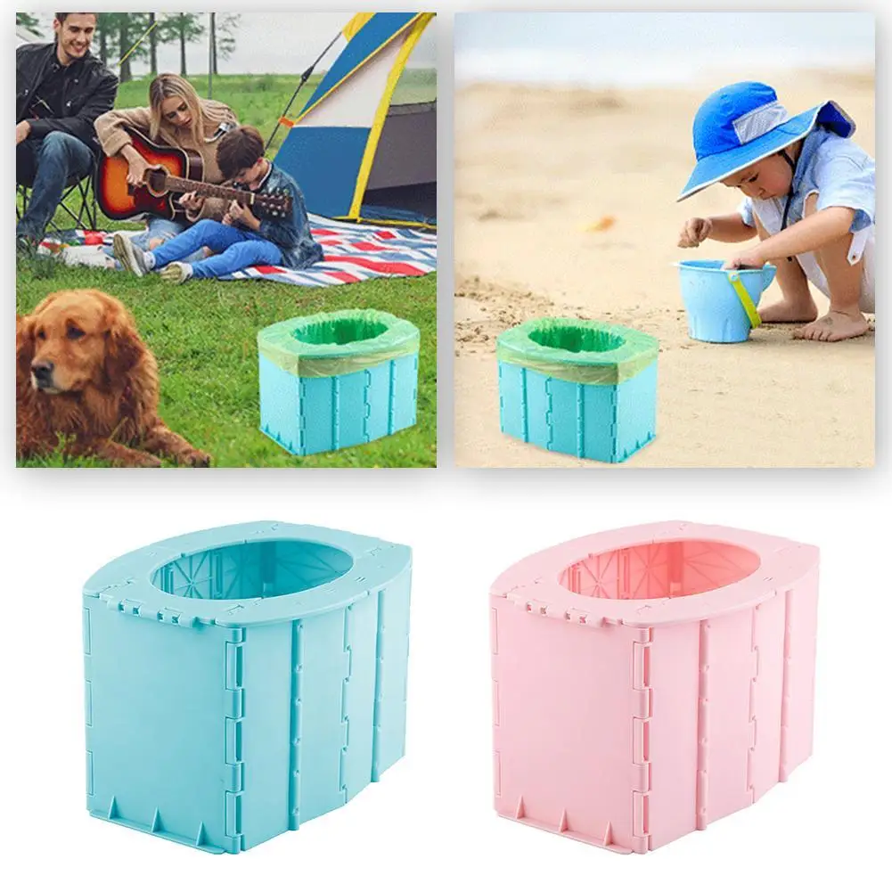 Portable Folding Toilet Commode Car Camping For Travel Bucket Camp Hiking Long Trip Outdoor Multifunction Children's Toilet thumbnail 4