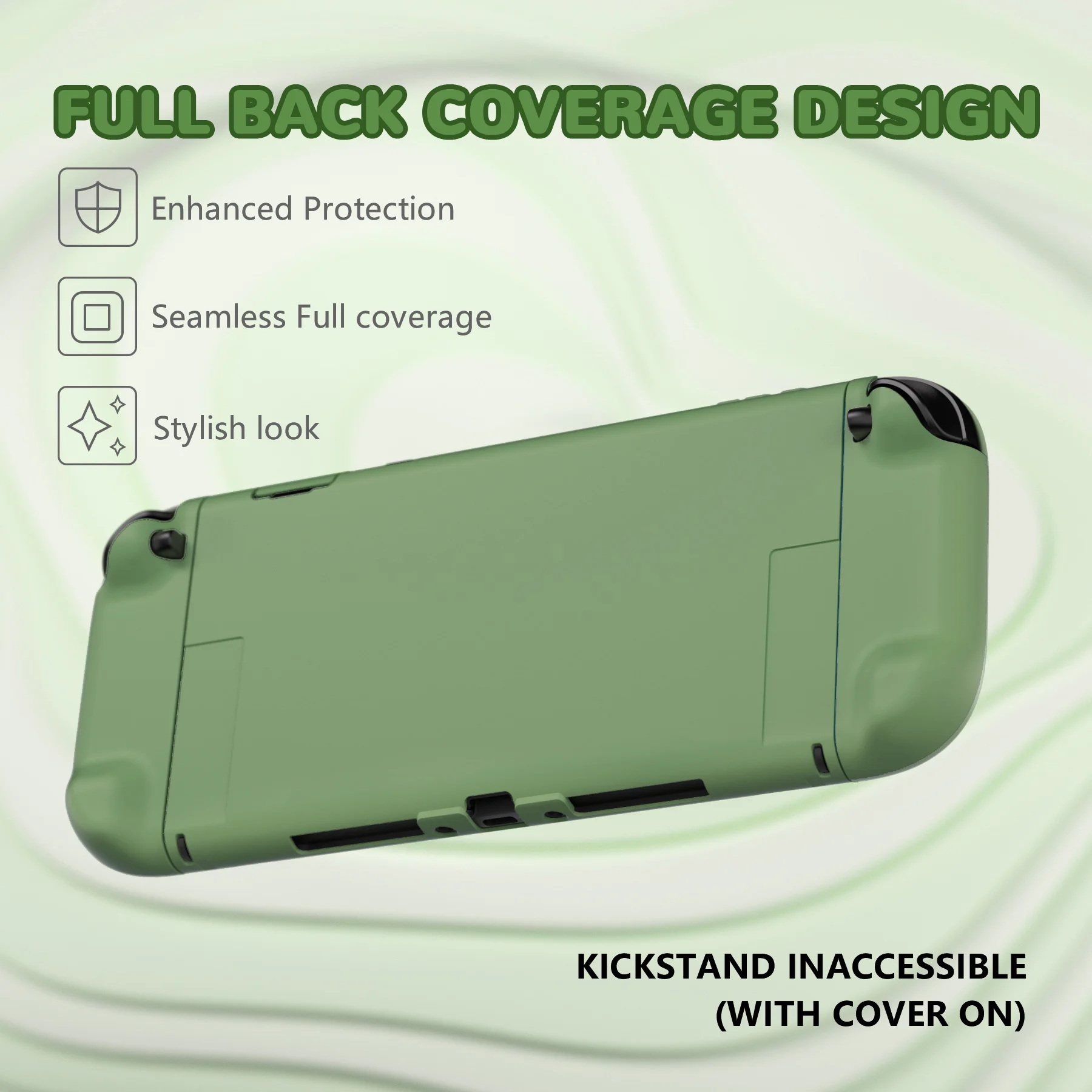 PlayVital Solid Color Protective Case for Nintendo Switch 2, Anti-Scratches Hard Shell Dockable Grip Cover with  Foldable Stand thumbnail 5