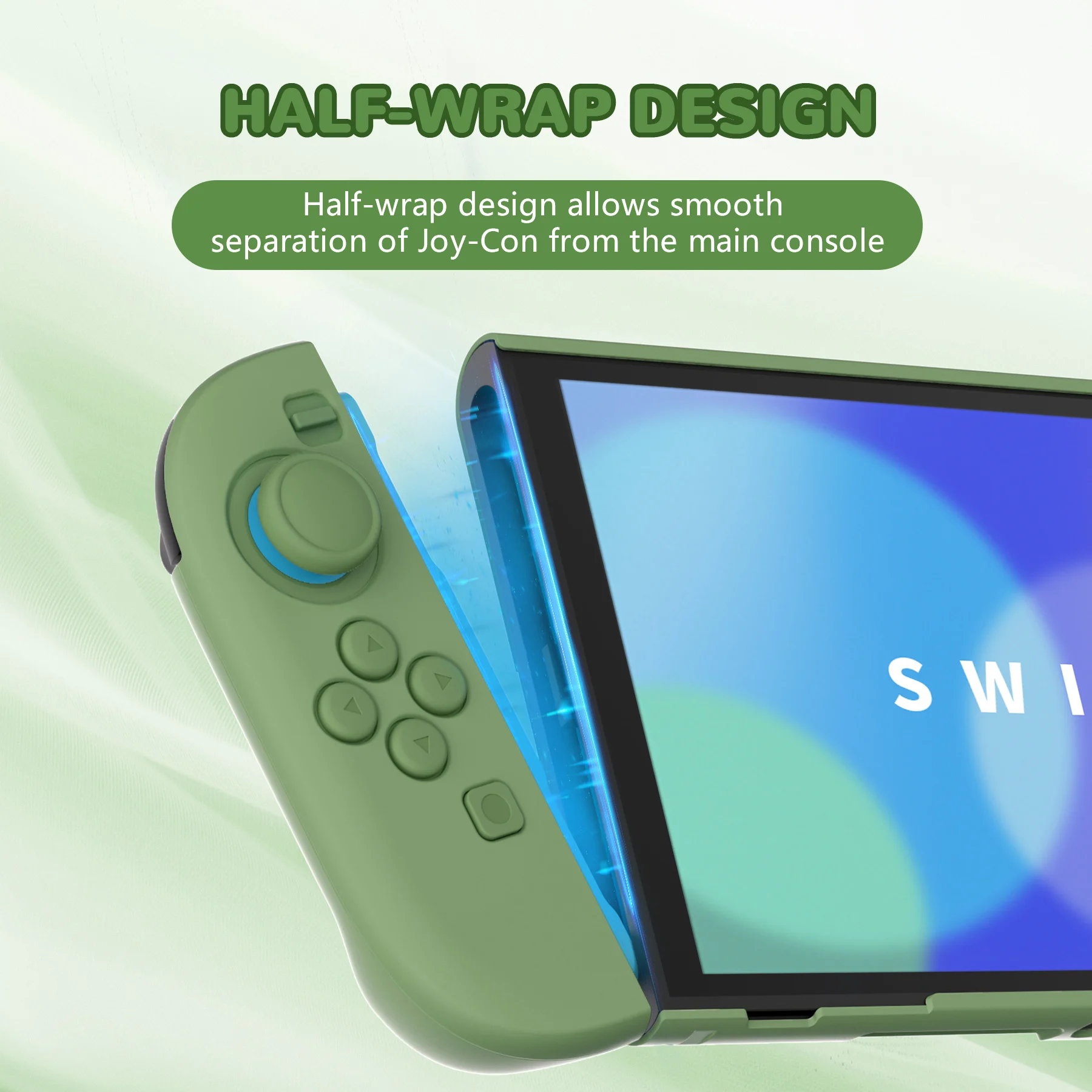 PlayVital Solid Color Protective Case for Nintendo Switch 2, Anti-Scratches Hard Shell Dockable Grip Cover with  Foldable Stand thumbnail 3