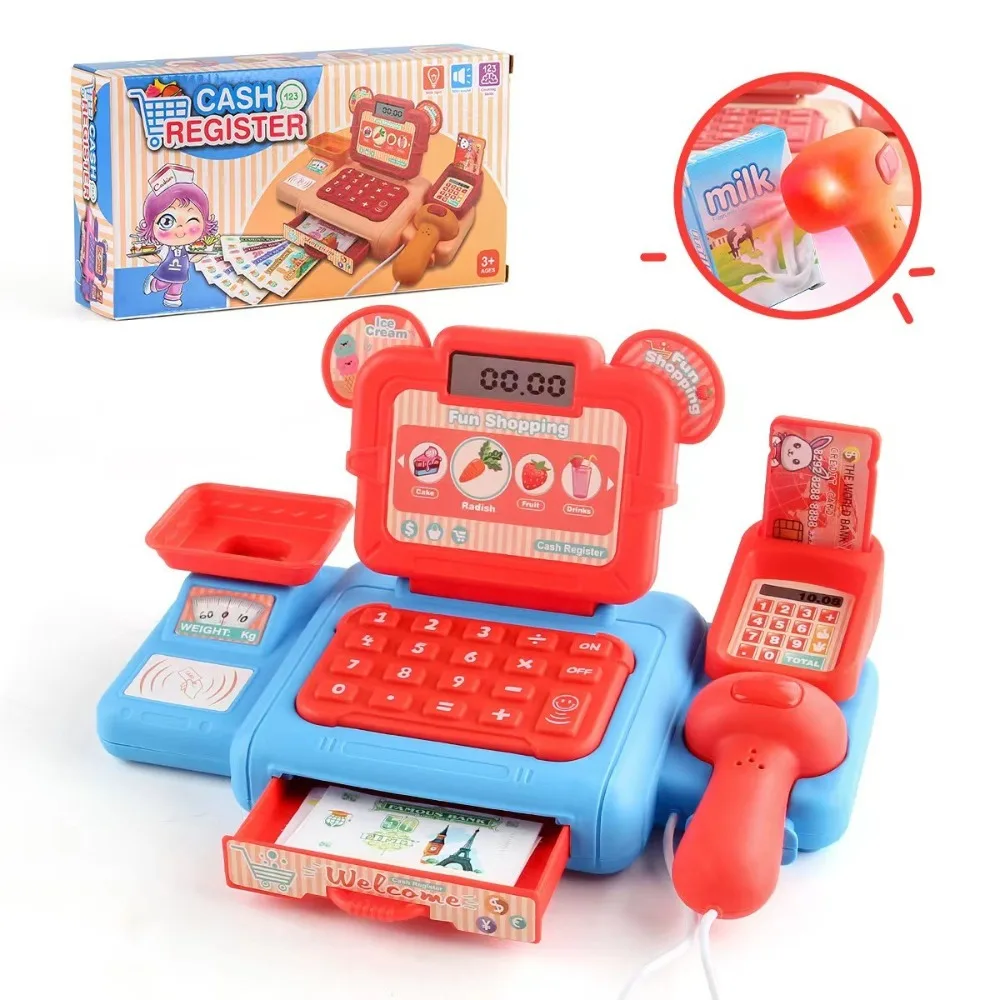 Lighting Supermarket Cash Register Role Play Sound Effects Simulation Cash Register Play House Convenience Store Pretend Play thumbnail 4