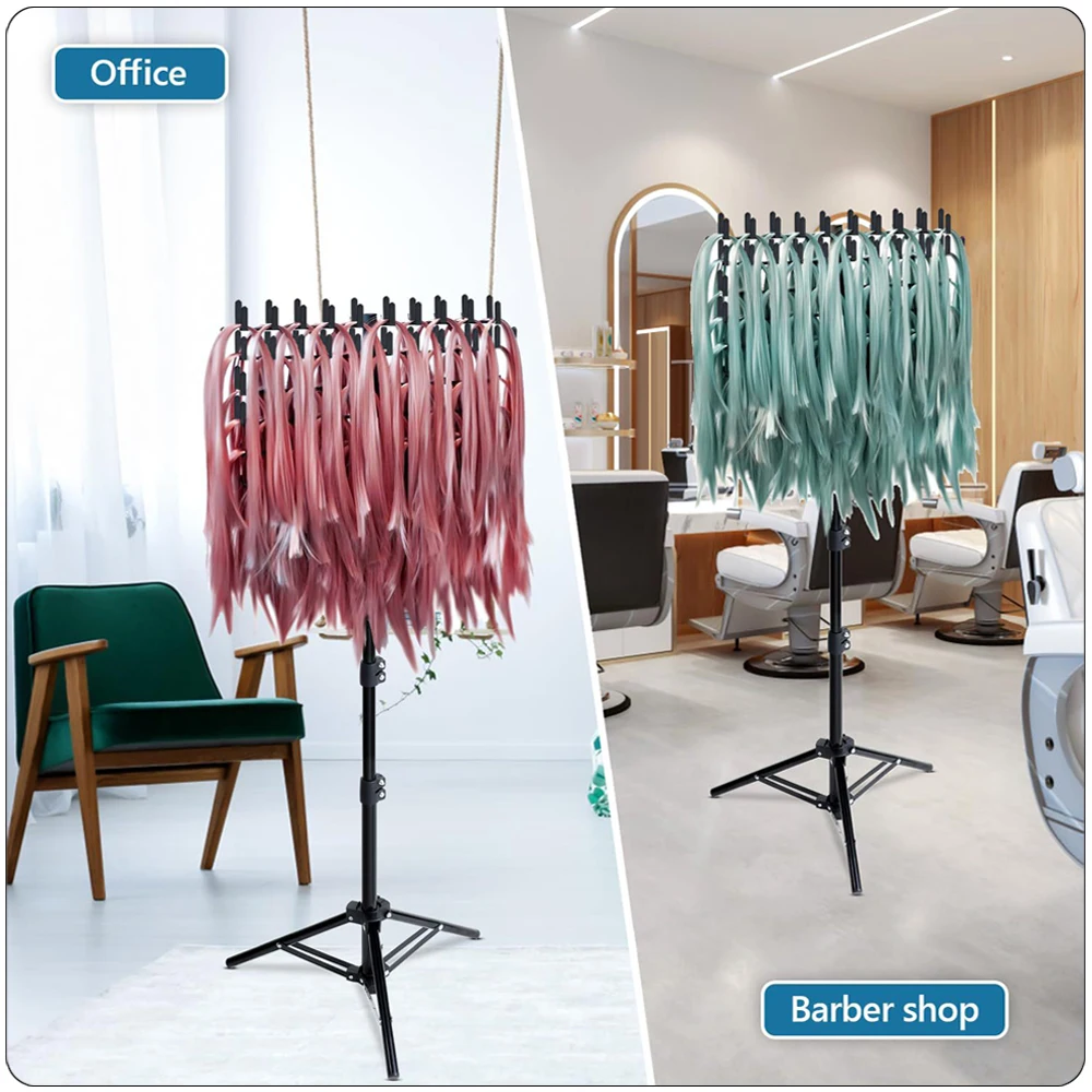 Hair Extension Holder Hanger Stand Braiding Hair Rack Double-Side Extension Display Holder Hair Separator Holder For Salon Home thumbnail 2