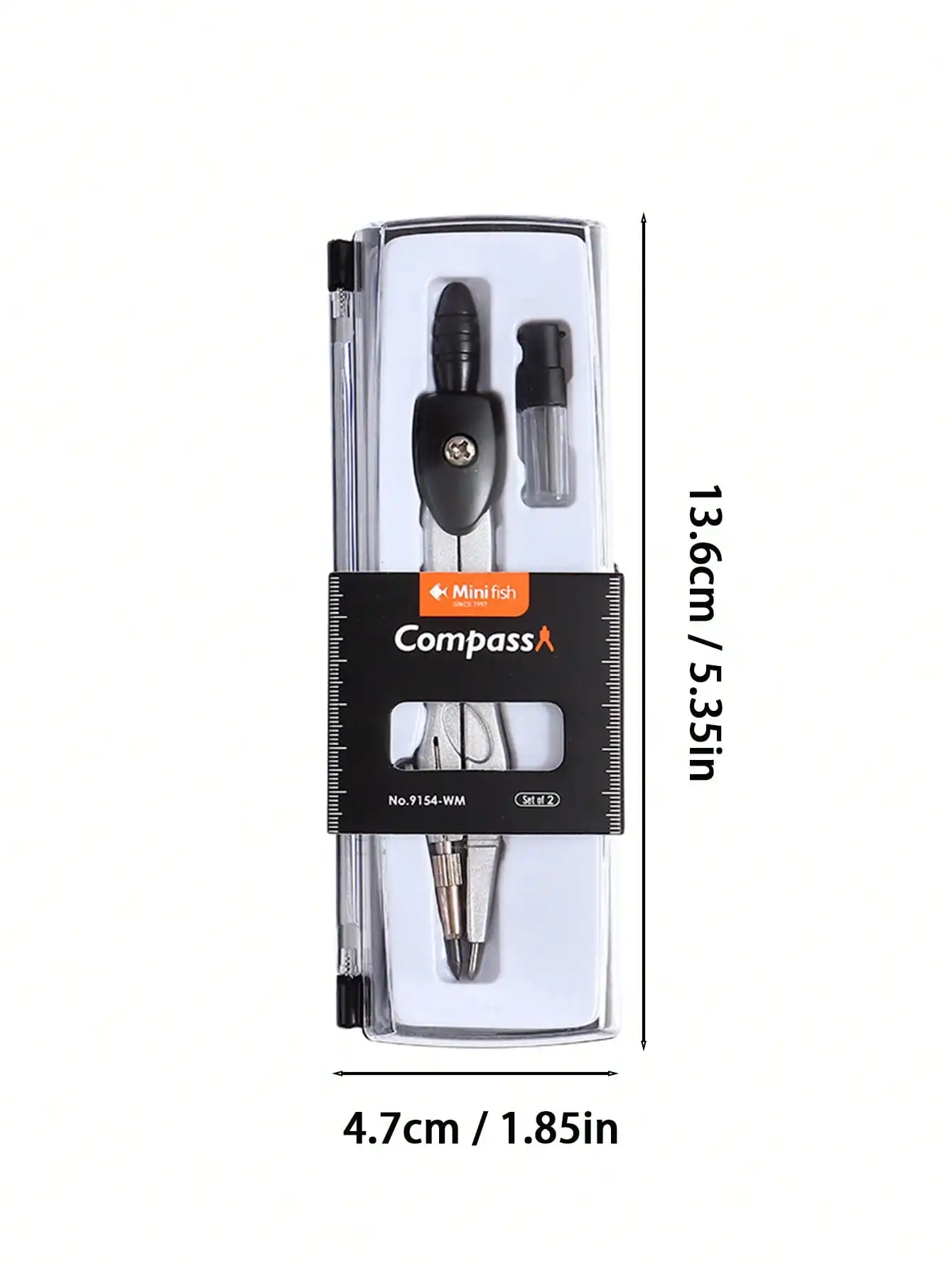 Precision Compasses with Replaceable Tips  Student Drawing and Mapping Tool Set  Suitable for Both Examination and Office Use thumbnail 2