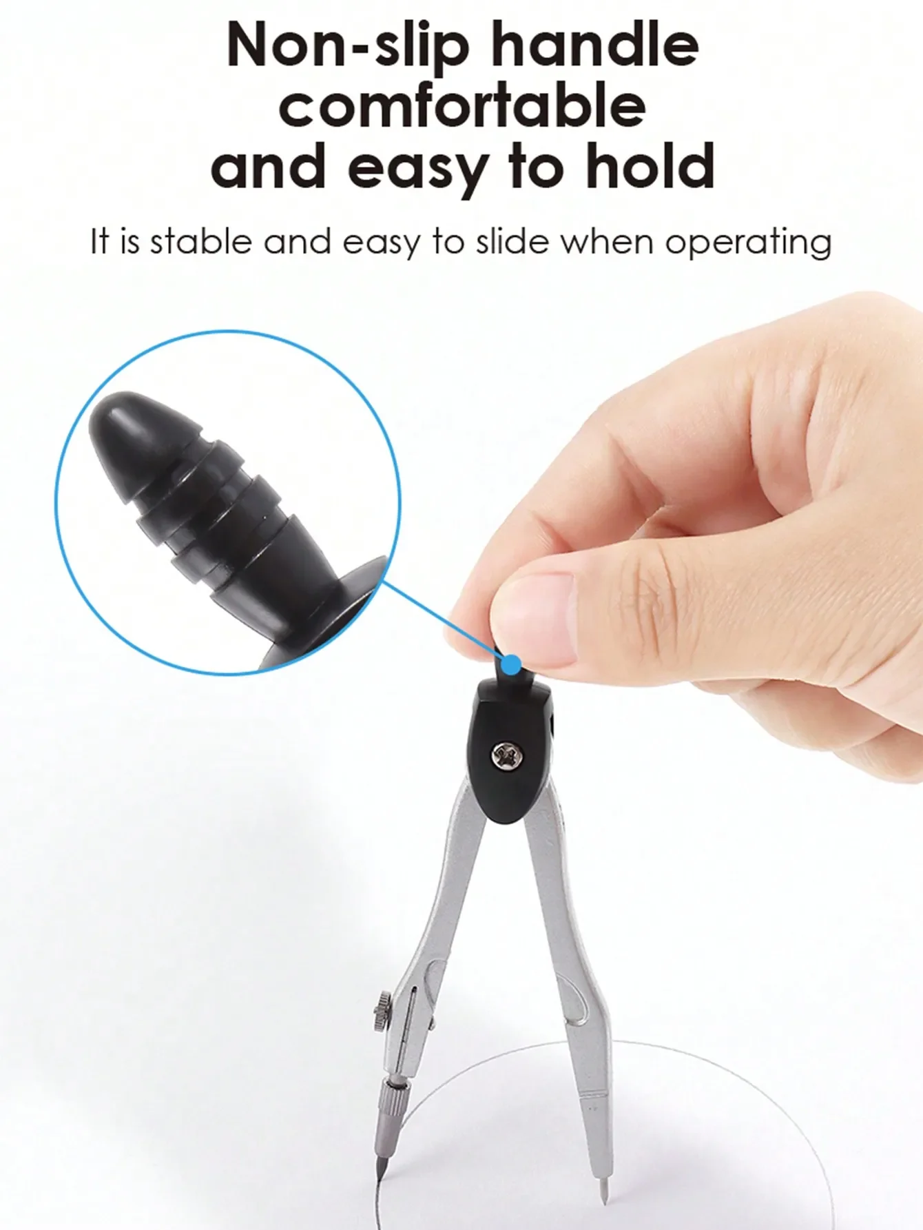 Precision Compasses with Replaceable Tips  Student Drawing and Mapping Tool Set  Suitable for Both Examination and Office Use thumbnail 3