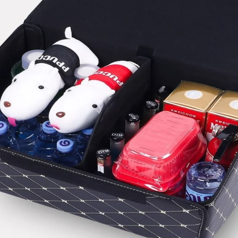 Car storage box car trunk storage storage box leather storage box box folding multi-functional car supplies travel outing thumbnail 4