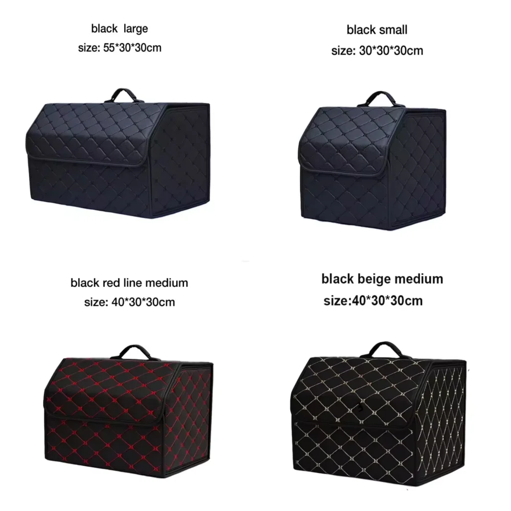 Car storage box car trunk storage storage box leather storage box box folding multi-functional car supplies travel outing thumbnail 2