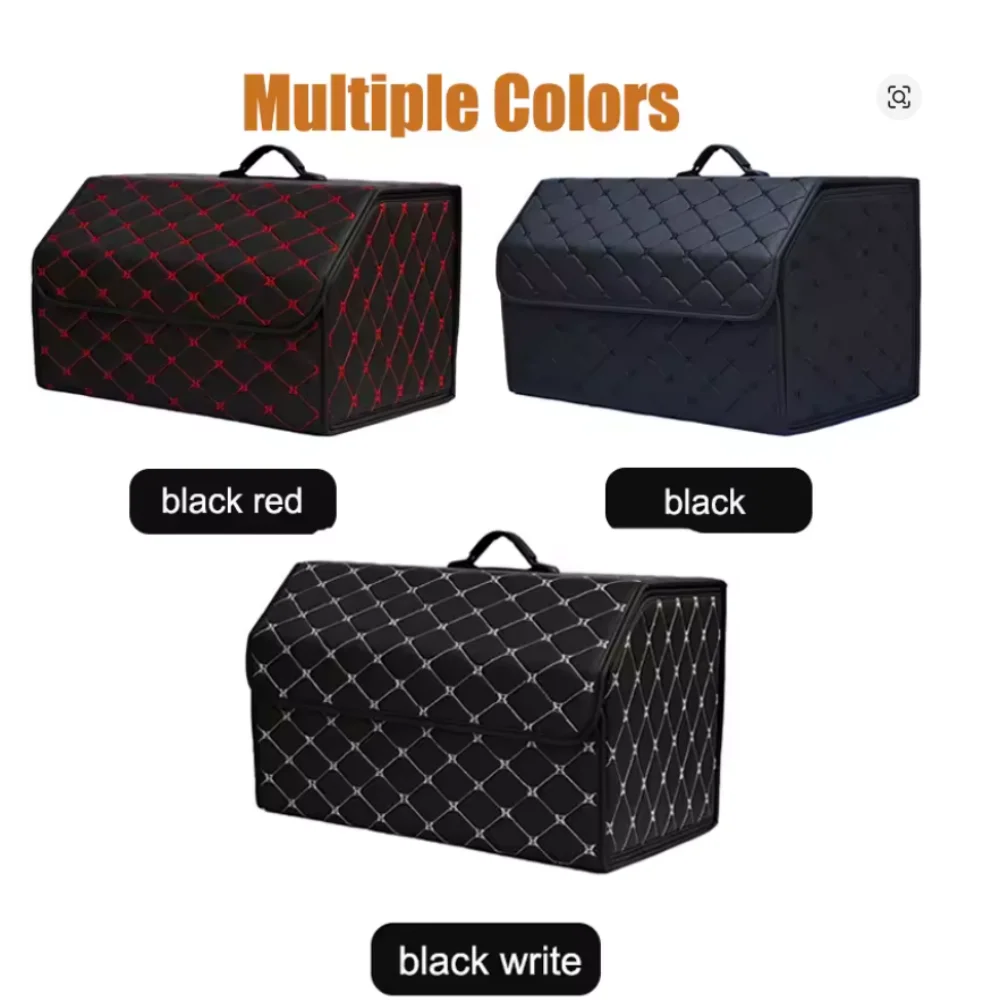 Car storage box car trunk storage storage box leather storage box box folding multi-functional car supplies travel outing thumbnail 3