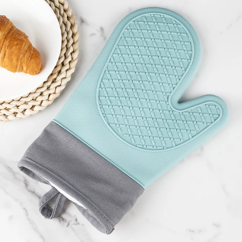 1PC Cute Silicone Kitchen Single Oven Glove Mitts Insulation Heat Resistant Microwave Glove Baking Tools thumbnail 2