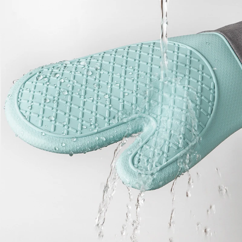 1PC Cute Silicone Kitchen Single Oven Glove Mitts Insulation Heat Resistant Microwave Glove Baking Tools thumbnail 5