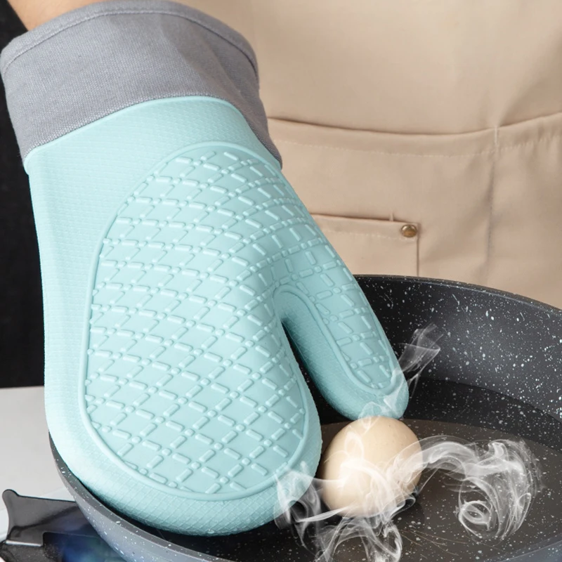 1PC Cute Silicone Kitchen Single Oven Glove Mitts Insulation Heat Resistant Microwave Glove Baking Tools thumbnail 3