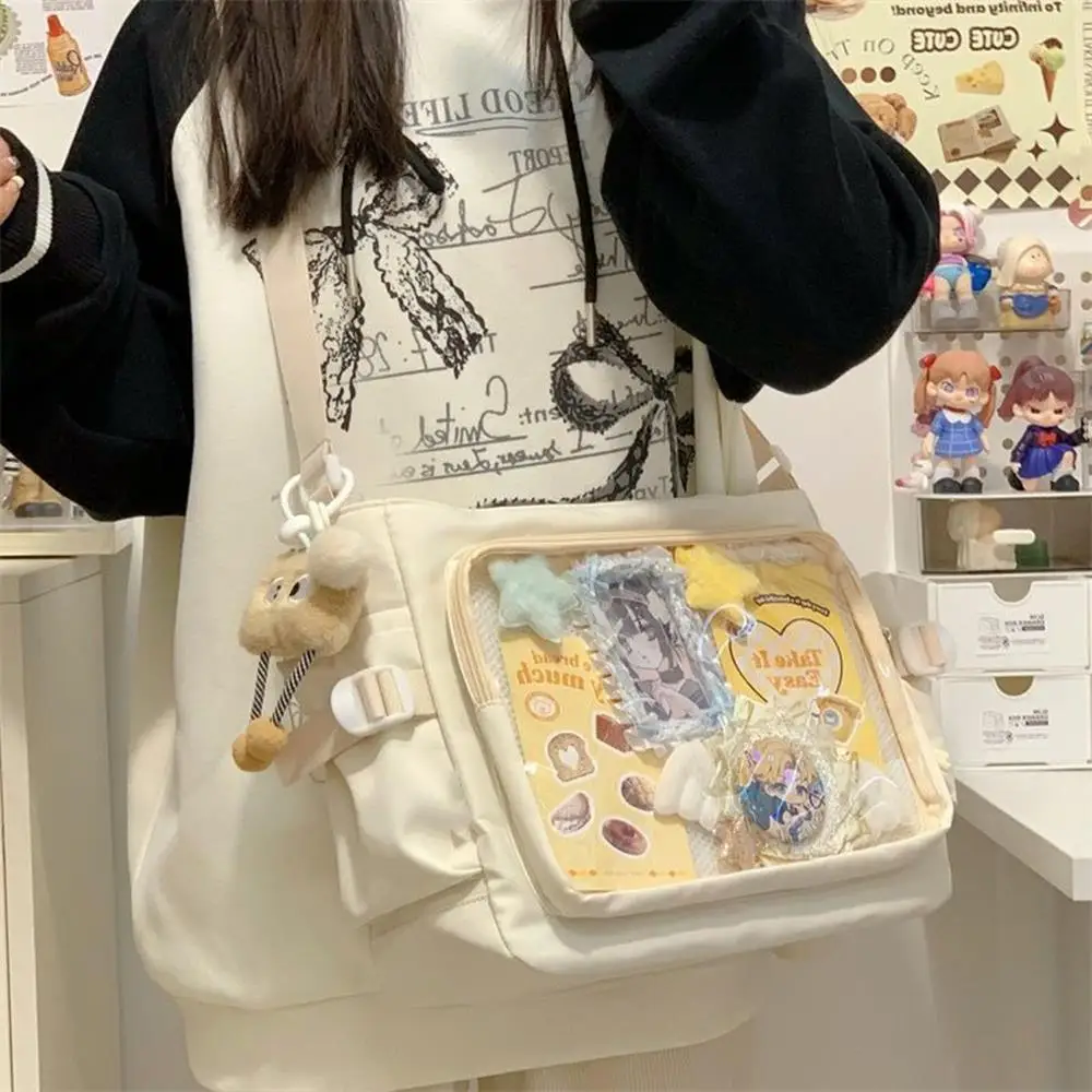 HOT Versatile Y2k Itabag Harajuku Pvc Canvas Tote Bag Women Ita Bag Japanese Style Shoulder Purse Girls' Large Capacity Itabag thumbnail 3