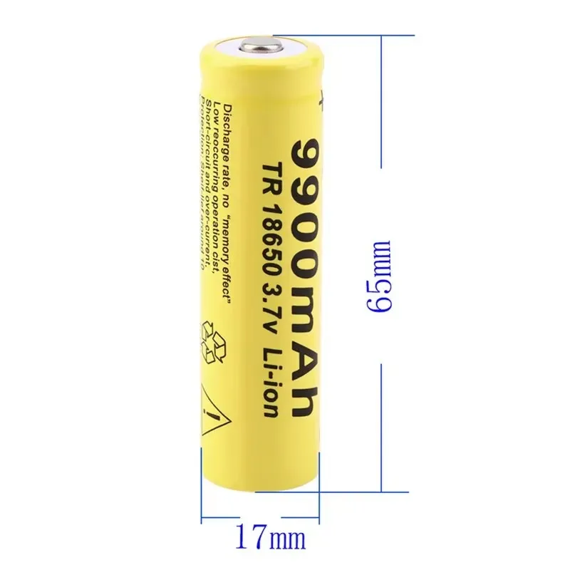 Large capacity 18650 battery 3.7V 9900mAh rechargeable liion battery for Led flashlight Torch batery litio battery thumbnail 4