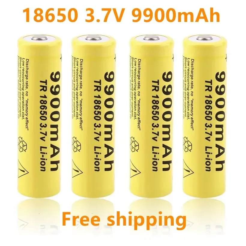 Large capacity 18650 battery 3.7V 9900mAh rechargeable liion battery for Led flashlight Torch batery litio battery
