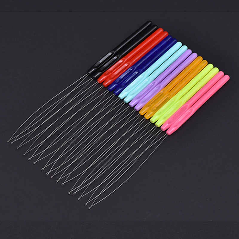 1PC Hair Extension Loop Needle Threader Pulling Hook Tool and Bead Device Tool Loop Threader for Hair or Feather Extensions thumbnail 5
