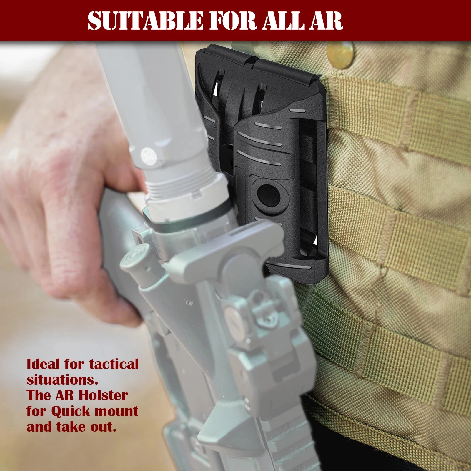 8.7CM Gun Holster AR Holster Tactical Plate For AR10 AK AR15 M4 M16 Airsoft Pouch Hunting Tactical Accessory Leather Case