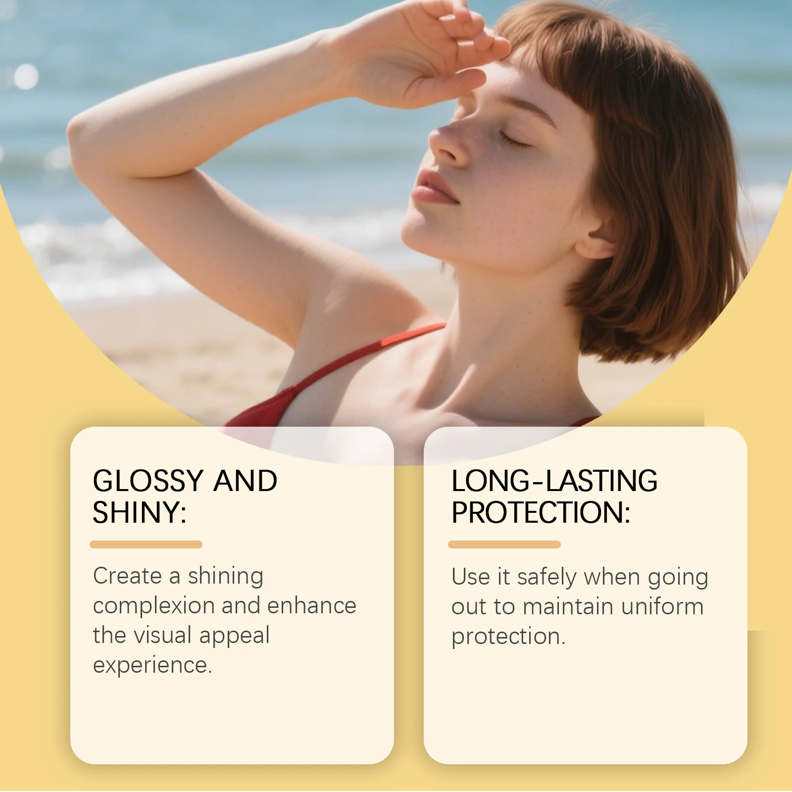 Coconut Shining Sunscreen Oil Reduce Sunburn Long Lasting Protection Skin Inhibit Melanin Production Waterproof UV Resistant Oil thumbnail 3