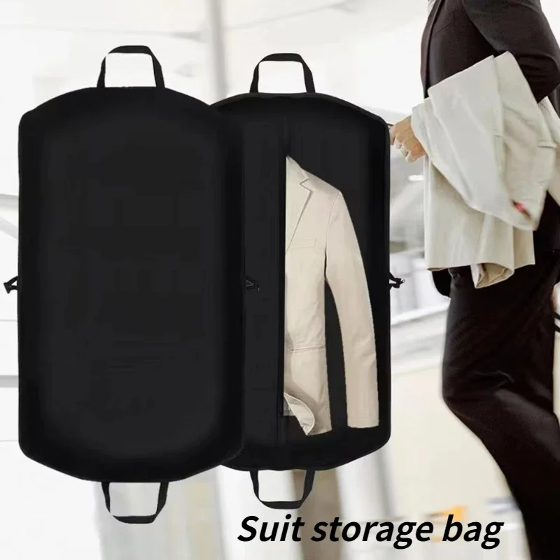 1PC Dust proof coat cover for coats  A suit jacket with zipper and handle dust bag Travel clothing storage dust cover thumbnail 2