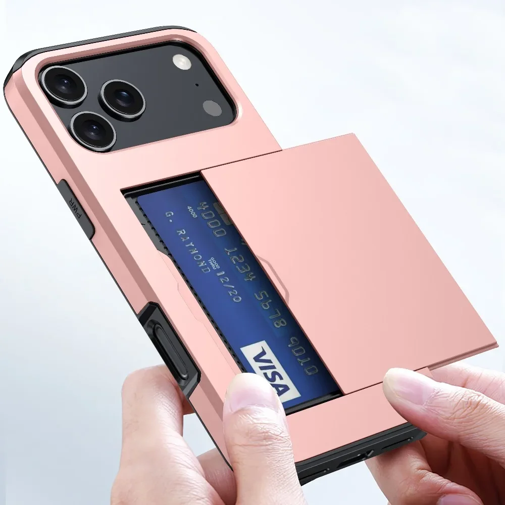 Case for IPhone 17 Air 16 15 14 Plus 13 12 11 Pro Max 16e 13Mini 12Mini With Wallet Card Holder Shockproof Protective Cover thumbnail 2